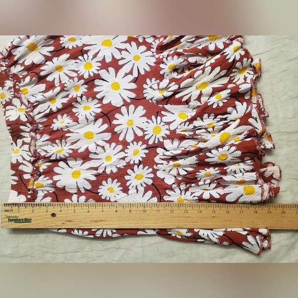 Angie Floral Tired Ruffle Shift Skirt Multi-Color Women's Size M. - Picture 11 of 11